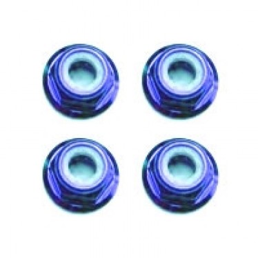 Fastrax M3 Blue Flanged Locknuts (4) FTM3BF