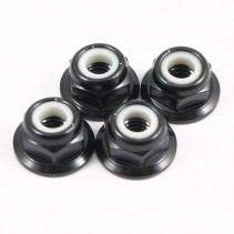 Fastrax M4 Black Flanged Locknuts FTM4BKF