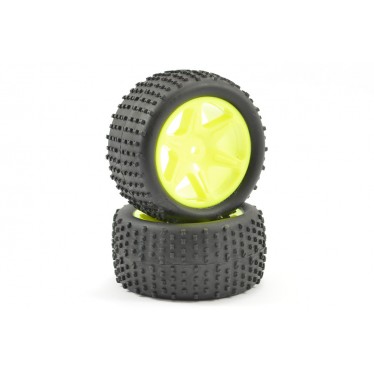 FTX Comet Buggy Rear Mounted Tyre and Wheel Yellow FTX9063Y