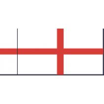 Fabric Flag C 38mm St Georges Cross Command Flag White Squadron