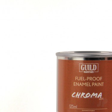 Guild Materials Gloss Enamel Fuel-Proof Paint White (125ml Tin) GLDCHR6200