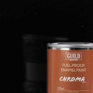 Guild Materials Gloss Enamel Fuel-Proof Paint Black (125ml Tin) GLDCHR6203