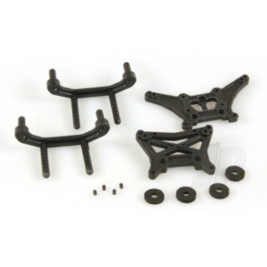 Helion HLNA0202 Shock Tower and Body Mount Set Dominus TR