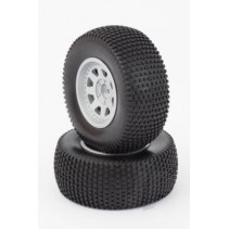 Helion Tyres and Wheels Mounted Silver SC (2) 24mm-OS HLNA0415