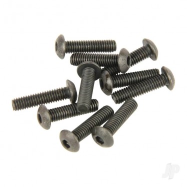 Helion M4 Button Head Screws Black 4x15mm x 10 HLNS1190