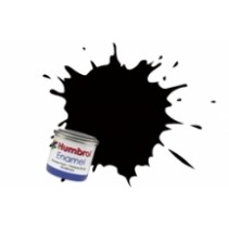 Humbrol Enamel No 201 Black - Metallic - Tinlet (14ml)