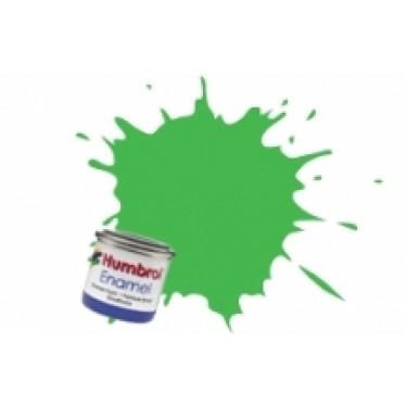 Humbrol Enamel No 208 Fluorescent Signal Green - Gloss - Tinlet (14ml)