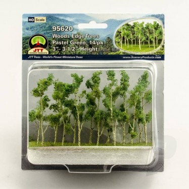 JTT Woods Edge Trees Pastel Green HO Scale JTT95620