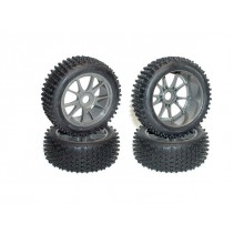 Kyosho K.BSW40 Multi Spikes Tyres MP7.5 SP Wheels Gun Metal (4)