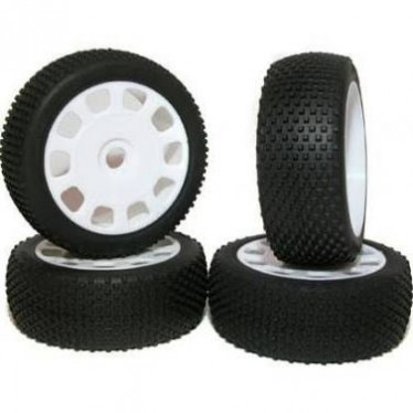 Kyosho Multi Spikes Tyres Inferno Neo White Dish Wheels (4) K.IFTH003WMS