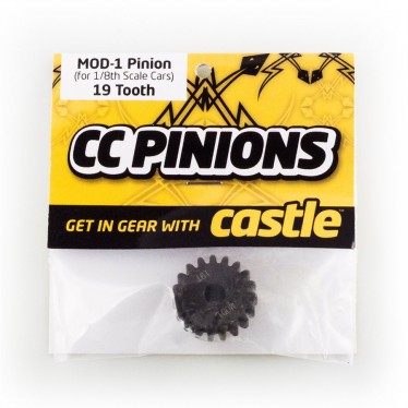 CASTLE CC PINION 19T MOD1 5MM SHAFT 1/8 M-CC6511