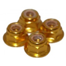 Schumacher U2813 M4 Nyloc Wheel Nut - Gold Alloy (pk4)