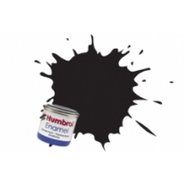 Humbrol Enamel No 21 Black - Gloss - Tinlet (14ml)