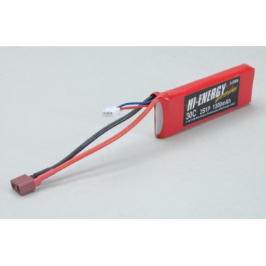 Hi-Energy Extreme 2S 1300mAh 30C Li-Po Battery O-HE2S1P130030A Battery