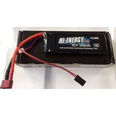 Hi-Energy 2S 2200mAh 10C Li-Fe RX  O-HE2SFE220010