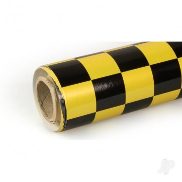 Oracover Pearl Yellow/Black Fun-3 Large Chequered