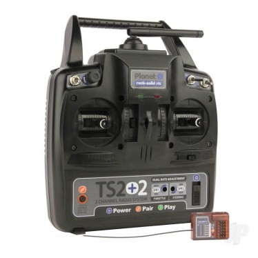 Planet TS2+2 2.4GHz 2-Channel Stick Transmitter with 2 Aux Channels with 6-chan1