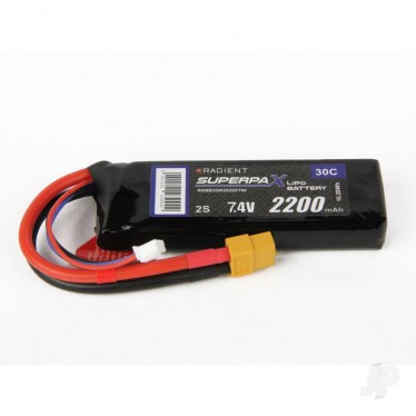 Radient LiPo 2S 2200mAh 7.4V 30C XT60 RDNB22002S30XT60