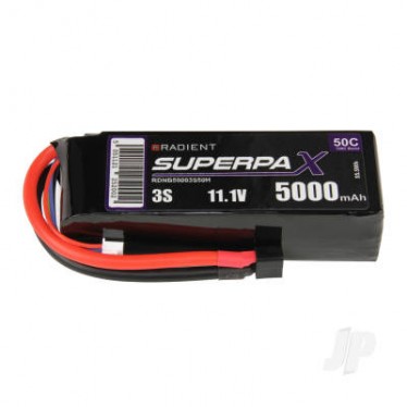 RADIENT 5000MAH 3S 11.1V 50C DEANS RDNB50003S50H