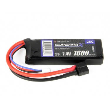 Radient LiPo 2S 1600mAh 7.4V 25C HCT RDNL1600S25H