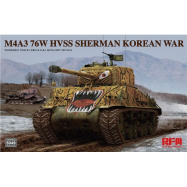 RYEFIELD MODELS M4A3 76W HVSS SHERMAN KOREAN 1/35 RM5049