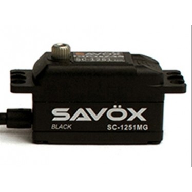 Savox Digital Low Profile Servo 9.0kg @ 6V - Black Edition SAV-SC1251MGB