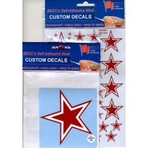 Soviet Stars Red & White Multisize