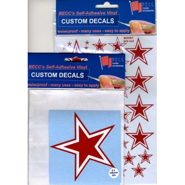 Soviet Stars Red & White Multisize