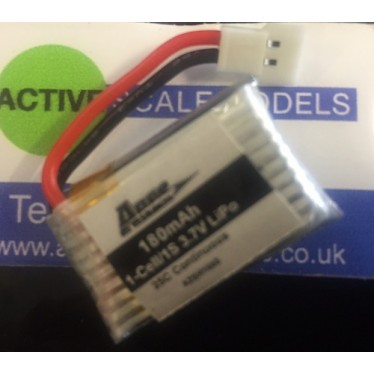 180mAh 1-Cell/1S 3.7v 25C Lipo Battery - Spidex