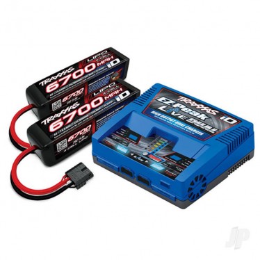 TRAXXAS ID COMPLETER PACK 1X EZ-PEAK LIVE DUAL CHARGER & 2X 4S 6700MAH TRX2997T