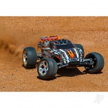 TRAXXAS 2WD STADIUM TRUCK ORANGE RUSTLER (+TQ,XL-5,TITAN,550,7-CELL NIMH)