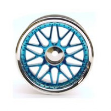 Yokomo 10 Spoke Mesh Drift Wheels (2) - Blue