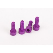 M4 x12 Alloy Cap Hd Purple (4 pcs)