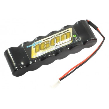 Voltz 6 Cell 1600mAh 7.2V Nimh Straight Pack (18T) Battery w/Micro VZ0051