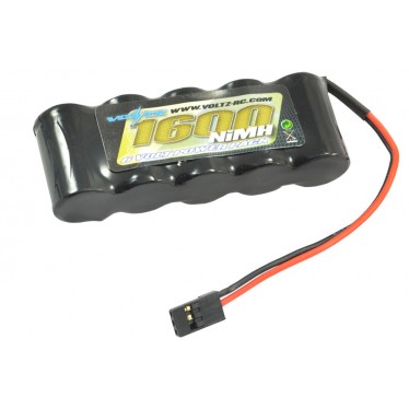 Voltz 1600mah 6.0V Receiver Pack Straight JR Plug VZ0111