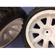 Kyosho Neo BlocTires with Inner & White Wheels (2)