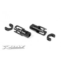 XRay XR305137 STEEL SOLID AXLE DRIVESHAFT ADAPTERS - HUDY SPRING STEEL (2)