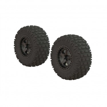 Arrma Dboots Fortress SC Tire Set Glued Gun Metal (2) ARA550087