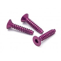 HPI Aluminium TP Flat Head Screw 3x15mm (Hex Socket/Purple) (5) z079